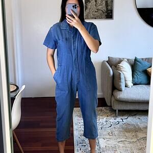 Caron Callahan Crawford Jumpsuit Blue denim size XS